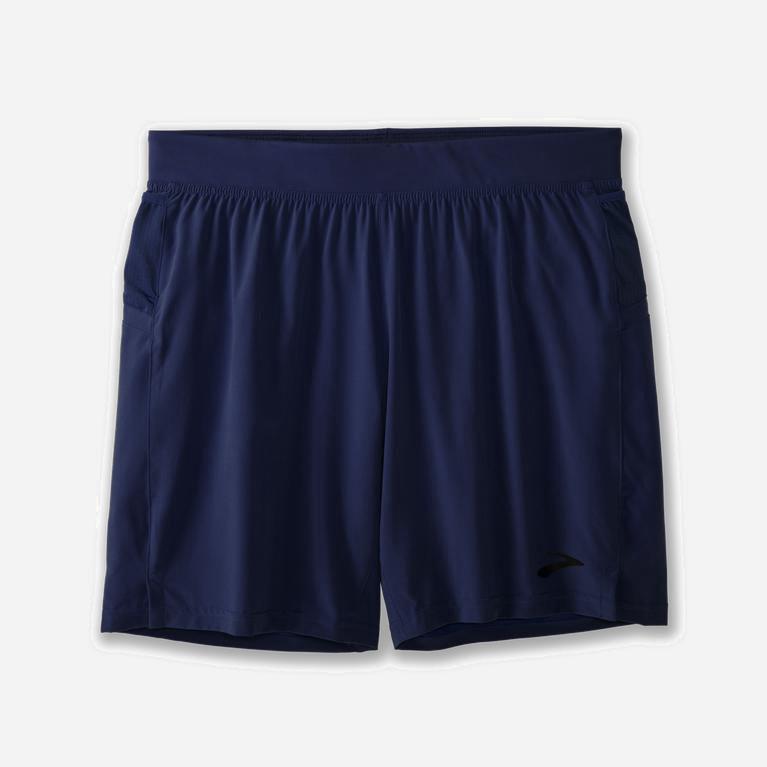 Brooks Sherpa 7 2-In-1 Hardloopshorts voor Heren Donkerblauw (SYUZO-1342)